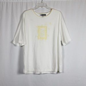 Blast White Women's Short Sleeve Top Shirt Pullover XL 028